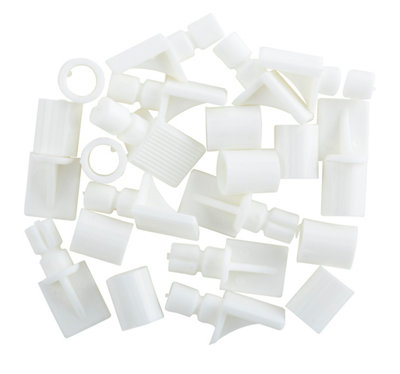 Diall White Plastic Shelf Support (L)26mmPack Of 12 from B&Q
