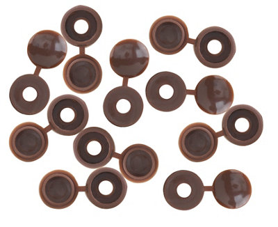Brown Plastic Screw Cap (Dia)12mmPack Of 10