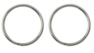  - Nickel-Plated Key RingPack Of 2