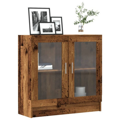 Berkfield Book Cabinet Old Wood 82.5X30.5x80 Cm Engineered Wood Size 2
