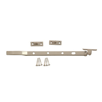 Satin Nickel Effect Brass Casement Stay from B&Q