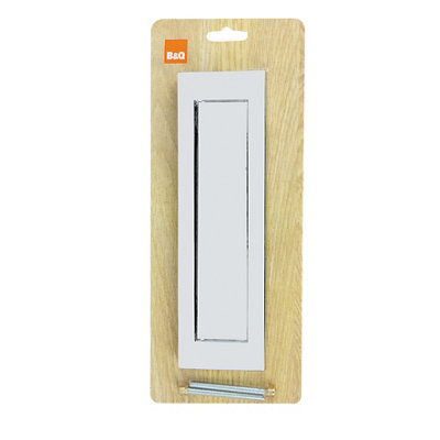 Polished Chrome Effect Iron Letter Plate(H)75mm (W)250mm from B&Q