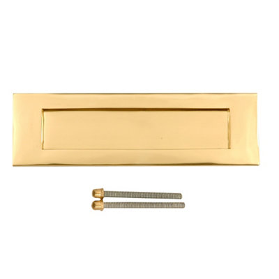 Brass Effect Metal Letter Plate(H)75mm (W)280mm from B&Q