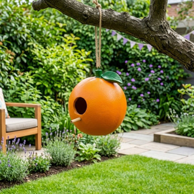 Hanging Capri Orange Fruit Bird House from B&Q
