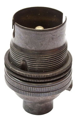 Black Bayonet Cap (B22) Lampholder Ab10 from B&Q