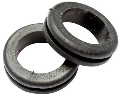Rubber Open Black 20mm GrommetPack Of 50 from B&Q