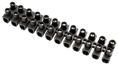 12 Way 15A Plastic Black Earth Terminal Block from B&Q