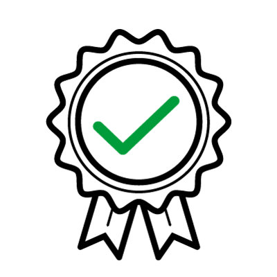 Shopping with verified sellers icon