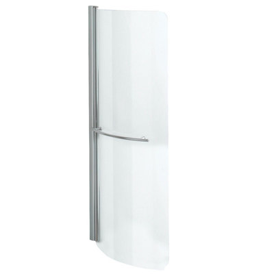 Cooke & Lewis Adelphi Curved Silver Effect Frame Bath Screen (H)1500mm from B&Q