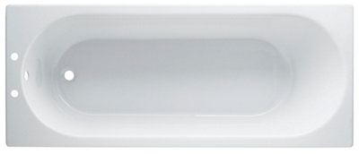 Cooke & Lewis Shaftesbury White Rectangular Straight Bath With 2 Tap Holes (L)160Cm (W)70Cm from B&Q