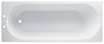 Cooke & Lewis Shaftesbury White Rectangular Straight Bath With 2 Tap Holes (L)150Cm (W)70Cm from B&Q