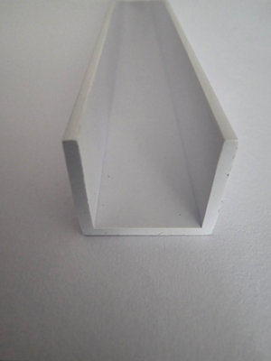 Plastic U Section Channels And Track White 6mm X 10mm X 1.5mm 1 Metre Lengths from B&Q