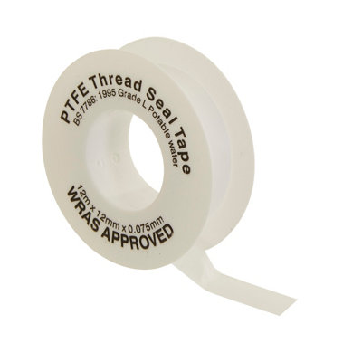 Plumbsure White Ptfe Tape (L)12M (W)12mm, Pack Of 10