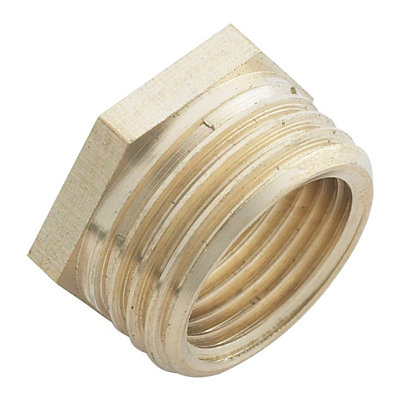 Plumbsure Threaded Reducing Pipe Fitting Bush (Dia)12.7mm from B&Q