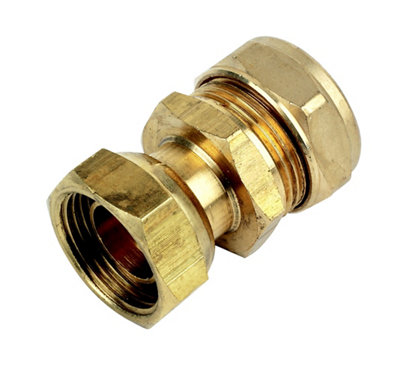 Plumbsure Tap Connector Bq28618348 1 Compression Straight (L)53.5mm 22mm from B&Q