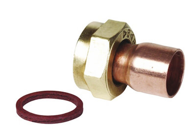 Plumbsure Tap Connector Bq28619260 1 End Feed Straight 22mm from B&Q