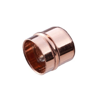 Copper Solder Ring Stop End (Dia)15mmPack Of 2 from B&Q