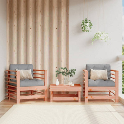 Berkfield Garden Chairs With Cushions 2 Pcs Solid Wood Douglas