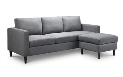 iLikeStores Slate Grey Linen Corner Sofa3 Seater from B&Q