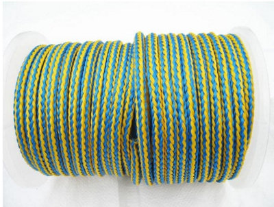 SecureFix Direct Kernmantle Rope Polypropylene 8mm 100M (Blue Yellow 16 Plait Single Braided Pp) from B&Q