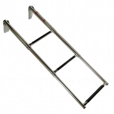 SecureFix Direct Telescopic Boat Boarding Ladder 3 Step (Stainless Steel Folding Marine Platform) from B&Q