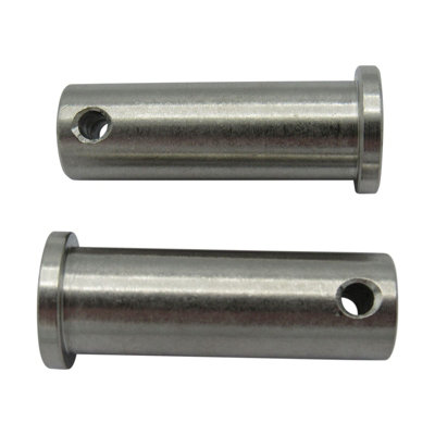 SecureFix Direct Stainless Steel Clevis Pins 12mm X 30mm With Hole X2 (Flat Head Retaining Fastener) from B&Q