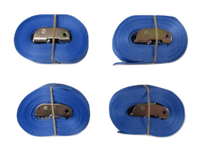 SecureFix Direct Cambuckle Tie Down Straps 35mm 700Kg 5M X4 (Lashing Strap Secure Hold Cam) from B&Q