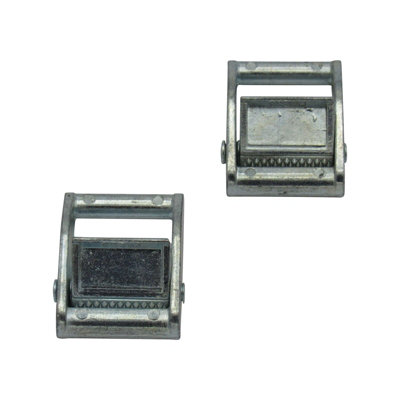 SecureFix Direct Pressed Cam Buckles 25mm X2 (250Kg Zinc Plated Metal Cambuckle Tie Down Flap Clip) from B&Q