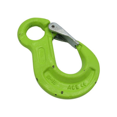 SecureFix Direct Eye Sling Hook With Latch 16mm Grade 100 (G100 10 Ton Safety Catch Chain Lifting) from B&Q