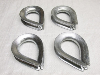 SecureFix Direct Wire Rope Thimbles Galvanised Heavy Duty X4 20mm (Lifting Galv 13/16 Inch) from B&Q