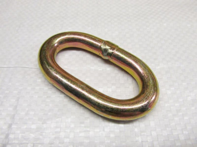 SecureFix Direct Zinc Plated Oval Link 50mm (Yellow Passivated Ratchet Lashing Fitting Wheel Straps ) from B&Q