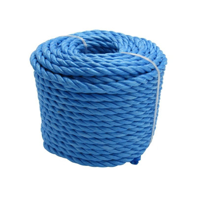 SecureFix Direct 16mm X 220M Blue 3 Strand Polypropylene Rope Coil (Shipping Camping Fender Yacht) from B&Q