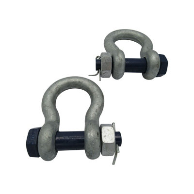 SecureFix Direct Safety Pin Bow Shackles X2 (0.5 Ton Galvanised 8mm 500Kg Omega) from B&Q