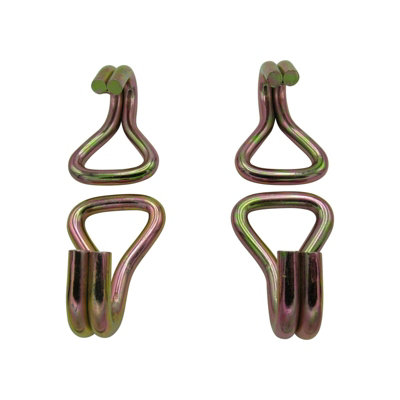 SecureFix Direct 35mm J Claw Hooks Zinc Plated X4 (3 Ton Lashing Ratchet Webbing Yellow Passivated) from B&Q