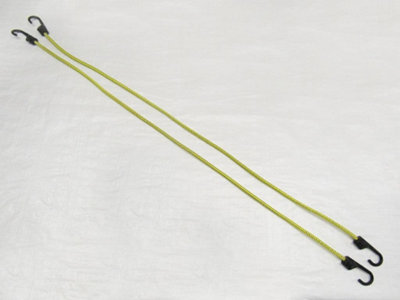 SecureFix Direct Bungee Elastic Shock Cords X2 8mm X 1000mm (Yellow Hooks Tie Down Tarp Tent Canopy) from B&Q