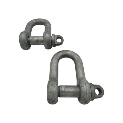 SecureFix Direct Galvanised Large Dee Shackles With Screw Pin 0.5 Ton X2 (500Kg D High Tensile Lifting Towing) from B&Q