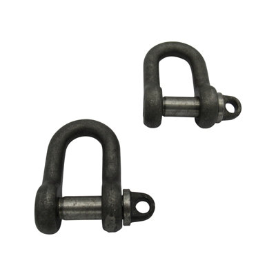 SecureFix Direct Self Colour Large Dee Shackles With Screw Pin 0.5 Ton X2 (500Kg D High Tensile Lifting Towing) from B&Q
