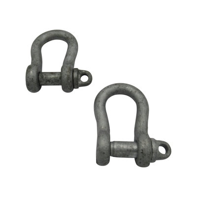 SecureFix Direct Large Bow Shackles With Screw Pin 0.15 Ton X2 (Galvanised Lifting Towing Bs3032 150Kg) from B&Q