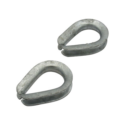 SecureFix Direct Wire Rope Thimbles 1.1/4" Us Fed X2 (32mm Ff-T276B Type 3 Galvanised) from B&Q