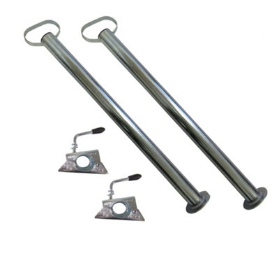 SecureFix Direct Caravan Support Tubes With Clamps 48mm X 700mm X2 (Caravan Trailer Prop Stand from B&Q