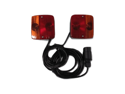 SecureFix Direct Rear Magnetic Trailer Lights With 7.5M Cable (Tractor Light Board Trailer Towing Lamp) from B&Q