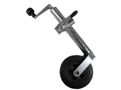 SecureFix Direct Jockey Wheel With Clamp 48mm (Plastic Rim Trailer Guide Caravan Rubber Heavy Duty) from B&Q