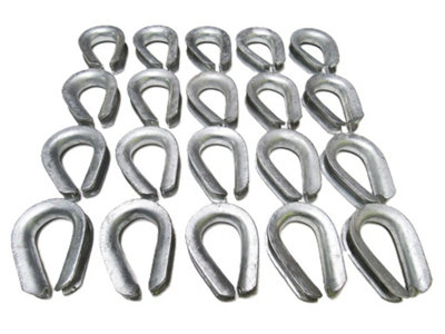SecureFix Direct Wire Rope Thimbles 3/8" Us Fed X20 (10mm Ff-T276B Type 3 Galvanised) from B&Q