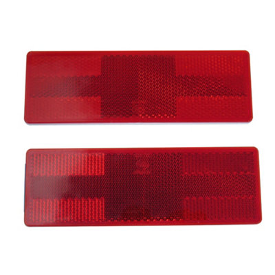 SecureFix Direct Self Adhesive Rear Trailer Reflectors Pack Of 2 (Flexible Stick On Caravan Bike) from B&Q