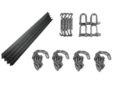 SecureFix Direct Static Caravan Chain Down Kit With Angle Stake Anchors (Tether Spike Concrete Ground Siting) from B&Q