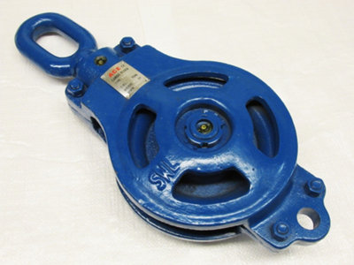 SecureFix Direct 8 Ton American Pattern Single Pulley Block (Lifting Swivel Eye Sheave Wheel)