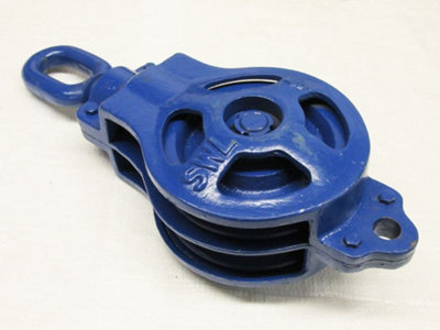SecureFix Direct 16 Ton American Pattern Single Pulley Block (Lifting Swivel Eye Sheave Wheel)