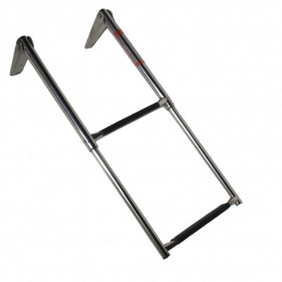 SecureFix Direct Telescopic Boat Boarding Ladder 2 Step (Stainless Steel Folding Marine Platform) from B&Q