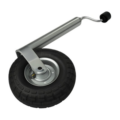 SecureFix Direct Pneumatic Caravan Jockey Wheel 48mm With Metal Rim (Heavy Duty Trailer Wheel Guide) from B&Q