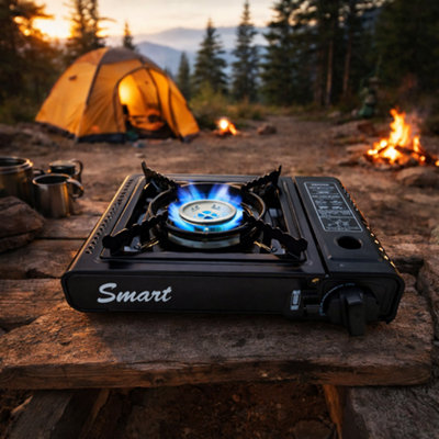 B&Q -  Portable Camping Gas Stove Single Burner (Outdoor Cooker Bbq)